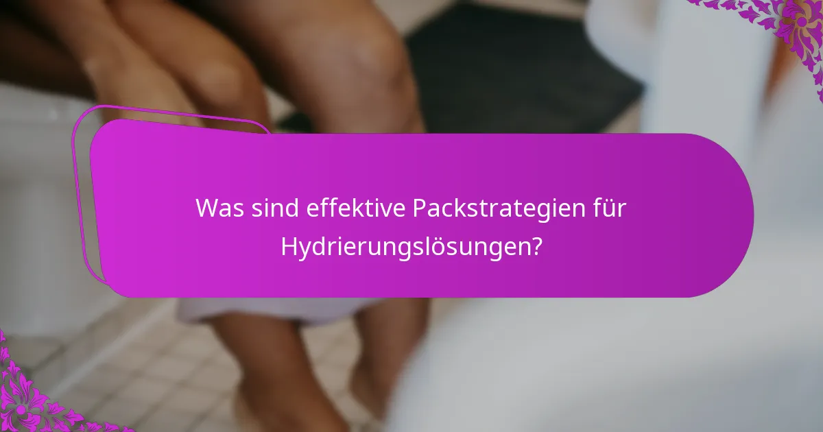 Was sind effektive Packstrategien für Hydrierungslösungen?
